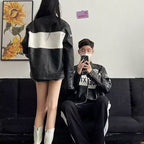 Özel tasarım siyah Retro klasik deri motosiklet ceket