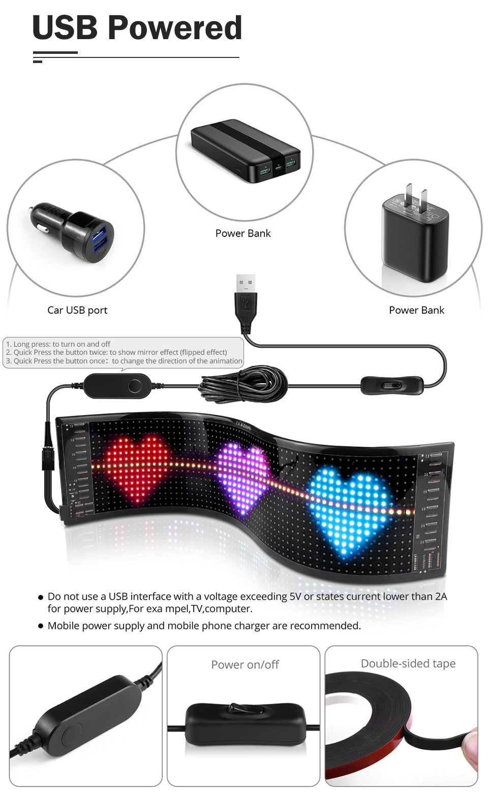 USB LED Pixel Matrix Soft Panel