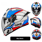 Çift Lensli Büyük Kuyruklu Motosiklet Kaskı