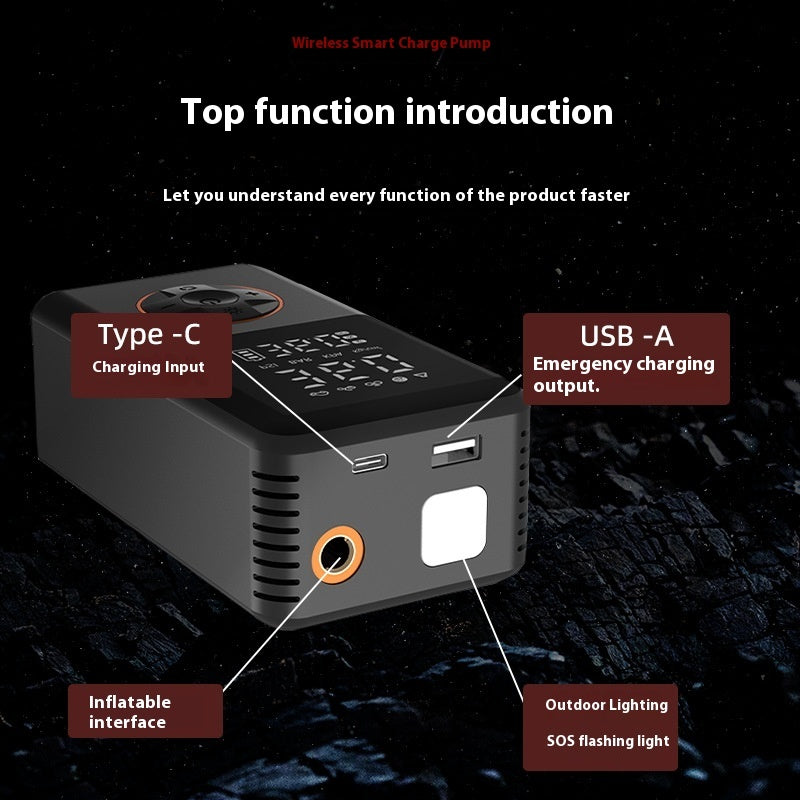 Taşınabilir Otomatik Şişirilebilir El Tipi Araba Pompası