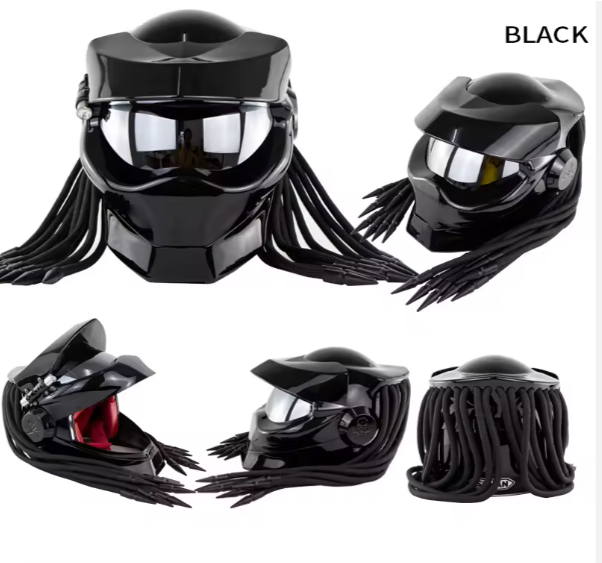 Tam yüz motosiklet sürme predator kask